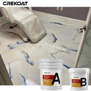 China Urethane Topcoat White Metallic Epoxy Floor coating Seamless Hygienic on sale