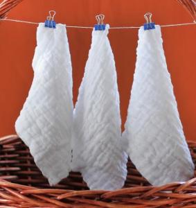 China Medical washing gauze 6 layer 100% cotton baby handkerchief saliva tissue baby face towel wholesale