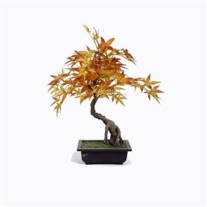 China Red Maple Bonsai Tree Hand Crafted Silk High End Botanical Components wholesale