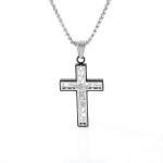 New hollowed out cross men's necklace, fashionable, simple and exquisite