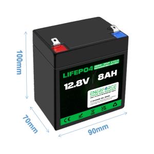 China Rechargeable 12V 8Ah LiFePO4 Battery LFP For Solar Power Lighting Power wholesale