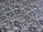Vintage Metallic Lace Fabric Blue , Nylon Tulle Floral Lace Fabric SYD-0002