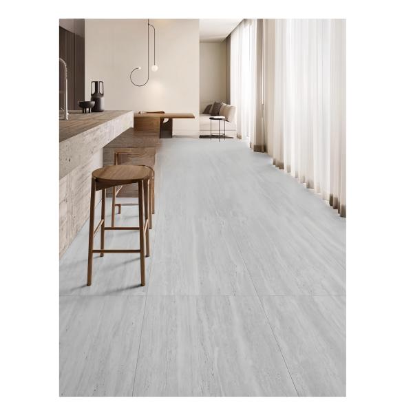 600 x 600mm ACCENTS Porcelain Tile White Grey Marble Slabs that Look Like