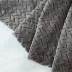 Jacquard 250gsm Soft Flannel Fabric 150D For Warm Blanket