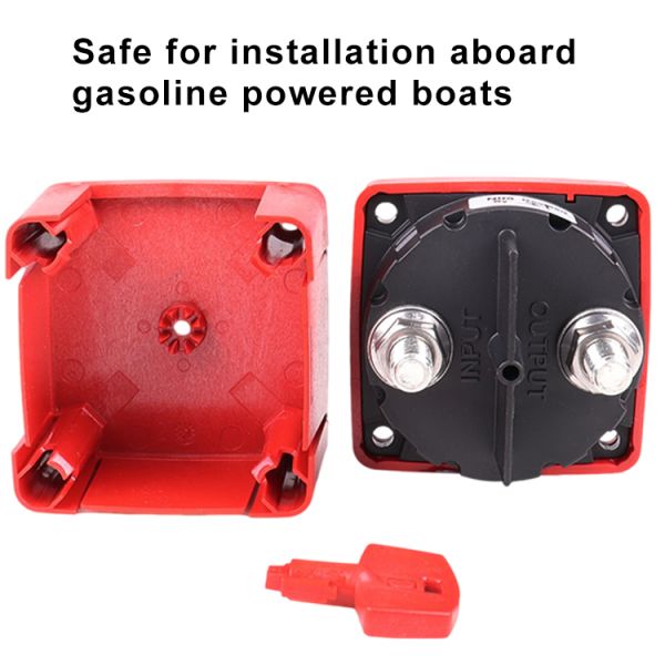 Single Circuit M Series 6005 Mini On Off Master Cut Red Battery Switch with Key