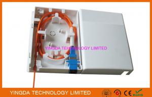 China 1 Port FTTH Box indoor Wall Mounting Resident Fiber Optical Distribution Box Faceplate wholesale