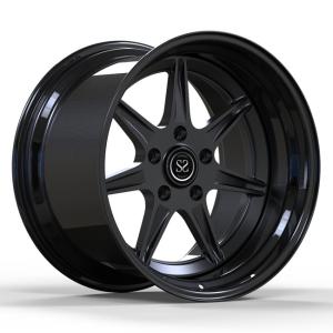 China 20inch 2 Piece Forged Step Big Lip Rims Wheels Gloss Matte Black For Porsche Cayman wholesale