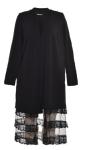 Long Style Print Fabric Ladies Plus Size Dresses Lapel Collar Formal Design
