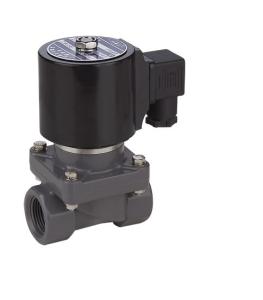 China Anti Corrosive PVC Plastic Fluid Solenoid Valve 1/2＂3/4＂For Acid / Alkali Liquids wholesale
