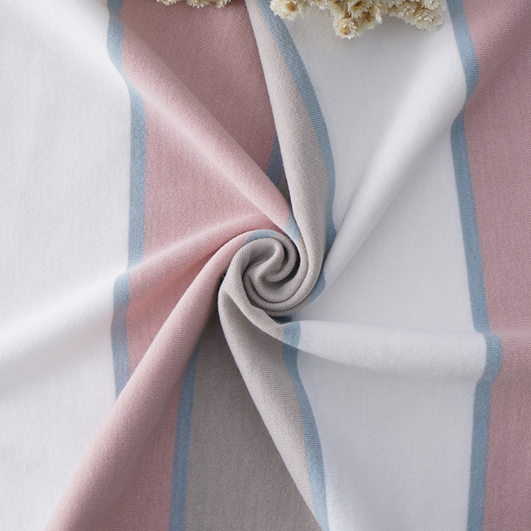 Breathable And Durable Fastness And Healthy Striped Knit Fabric For Casual Wear