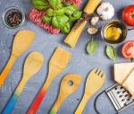 Colorful Bamboo Kitchen Supplies Bamboo Cooking Utensils With Spoon Spatula