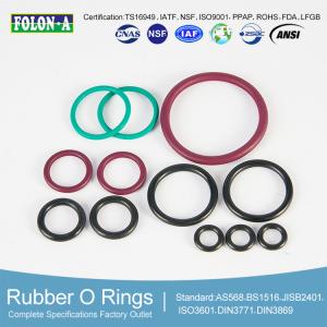 China Smooth Black NBR O Rings 70-90 Shore A Hardness ISO 3601 Tolerance for Sealing Needs wholesale