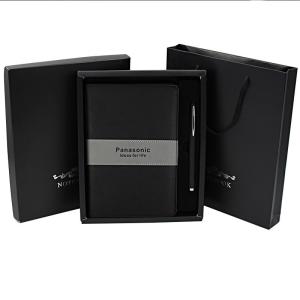 China Gift Set Hardcover Leather A5 Lined Journal Writing Thick Classic Ruled Notebook with Pen wholesale