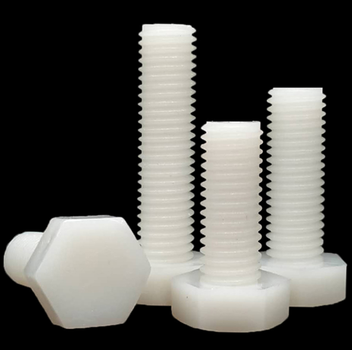 M6-170mm Nylon Screw Length Nylon Hex Bolt White Hexagon Head Insulated Plastic Bolt