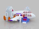 Plane Themed Slip And Slide Bounce House Rental Children'S Jumping Castle With