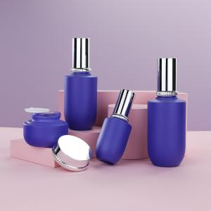 China Custom Purple Empty Cosmetic Packaging 30ml-120ml Luxury Cosmetic Bottles wholesale