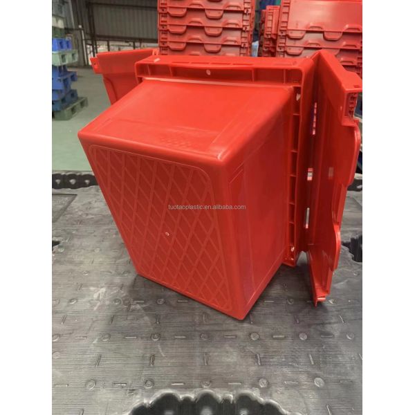 400300x240mm EU Heavy Plastic Stackable Turnover Box for Straight Wall Handling Needs