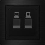 CAT 6 CAT 5 Rj45 Data Socket Silver / Black / Grey / Champagne