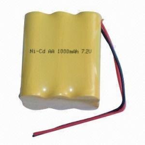 China Rechargeable Ni-CD AA 7.2V 1000mAh Battery Pack with Various Terminals wholesale