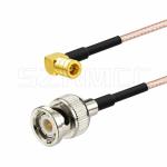 RG316 RF Coaxial Cable , BNC to Right Angle SMB DAB Digital Radio Antenna