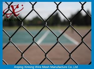 China 50*50mm PVC Coated Chain Link Fence / Diamond Wire Mesh Round Post Type wholesale