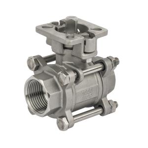 China DN15-DN50 Stainless Steel Gland 3PC High Plateform Ball Valve with ISO 9001 Standard wholesale