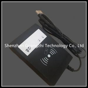 China Black Rfid Card Reader 13.56mhz Long Range , Contactless Card Reader With Buzzer wholesale