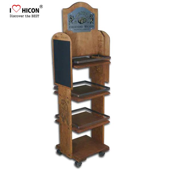 4 Tier Wooden Retail Display Shelves Store Fixtures Visual Merchandise