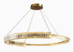 Post-modern light luxury chandelier stainless steel crystal living room lamp