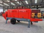 Mobile Electric Concrete Pump 80m3 / H Capacity Red Color SGS Approval