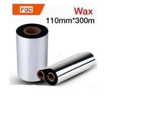 China 110mm * 300m Durable Thermal Transfer Ribbon , Wax Resin Ribbon For Citizen / Zebra wholesale