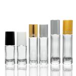 Round 15 Ml Roller Bottles Amber Frosted Bottles For Perfume Oil Packaging