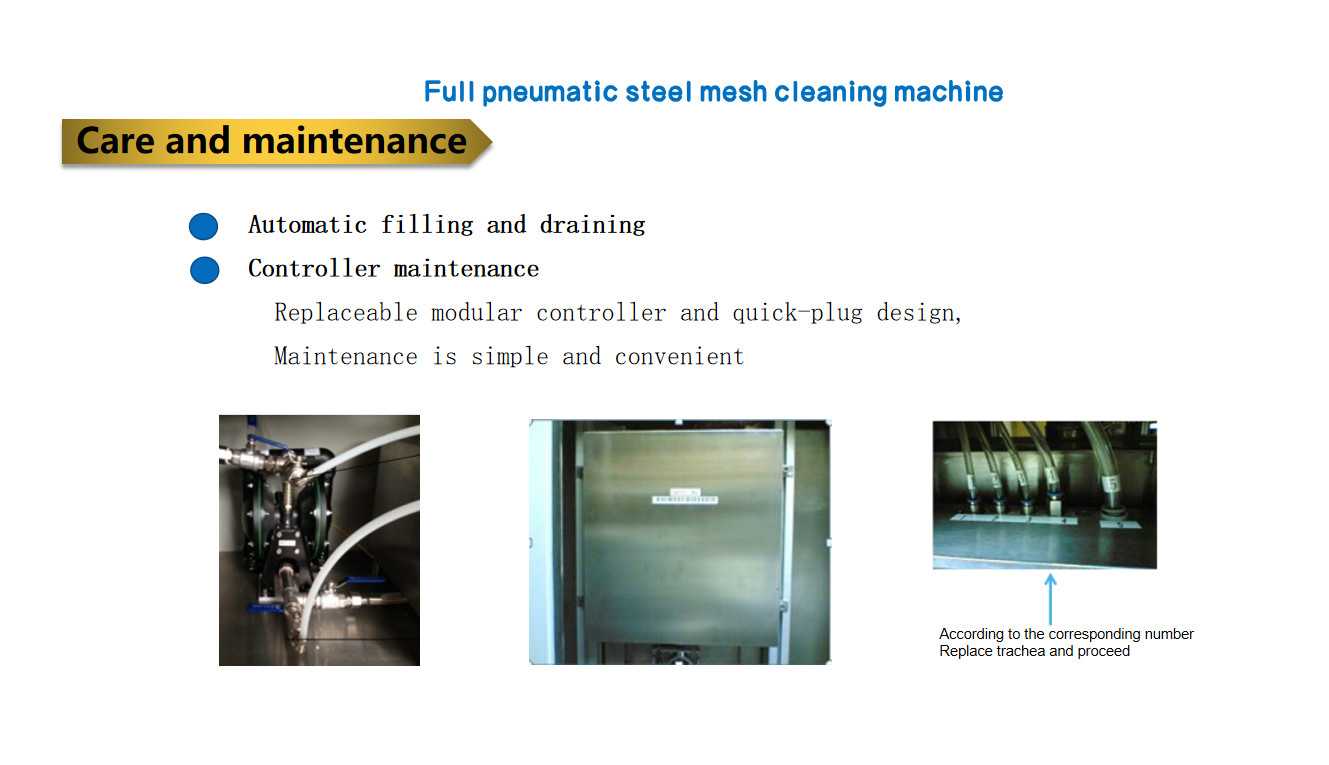 Full Pneumatic Steel Mesh Cleaning Machine 400 - 600L/Min Air consumption