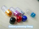 Empty Small Medicine Bottle Plastic Pill Bottles With Red / Blue / Purple Cap