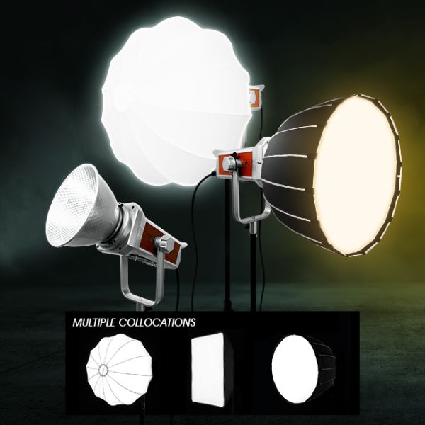 Brown 200w portable LED photography lighting 2700K-7500K suitable for studio shooting makeup fill light