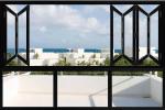 French Casement Picture Window With Aluminum Frame Transparent Tempered Glass
