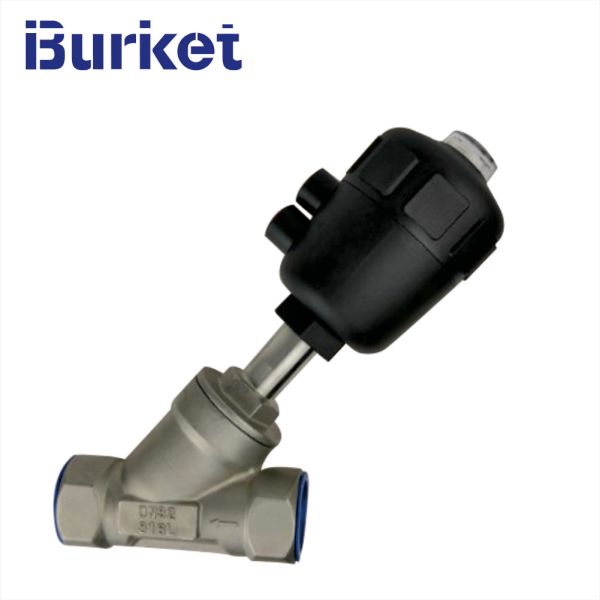 Plastic Material Actuator Single/Double Action Pneumatic Angle Seat Valve for dyeing pipe line