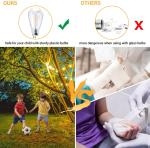E12 IP65 49FT Outdoor Hanging Light Bulbs With 16 LED S14 Bulbs