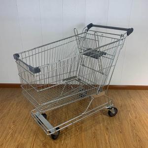 China 240L Australian Style General Purpose Supermarket Trolley With Grey Plastic Parts wholesale