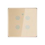 4 Gang EU UK Standard Touch Aluminum Frame Smart Timer Switch 4 Gang Smart