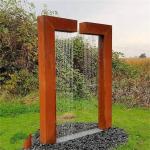 Backyard Outdoor Corten Steel Waterfall Stunning Customizable Design