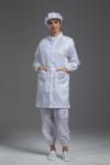 Anti Static ESD Labcoat Garment Resuable Class1000 straight open stand collar