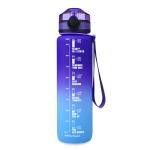 Food Grade Flip Top Lid Gym Plastic 1l Water Bottles Gradient Color
