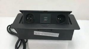 China french power plug pop up boxes zinc alloy desktop socket wholesale