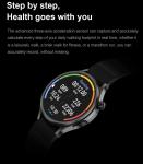Dynamic Double Straps Outdoorsman Smart Watch 1.5" Round With Earbuds Rose Gold