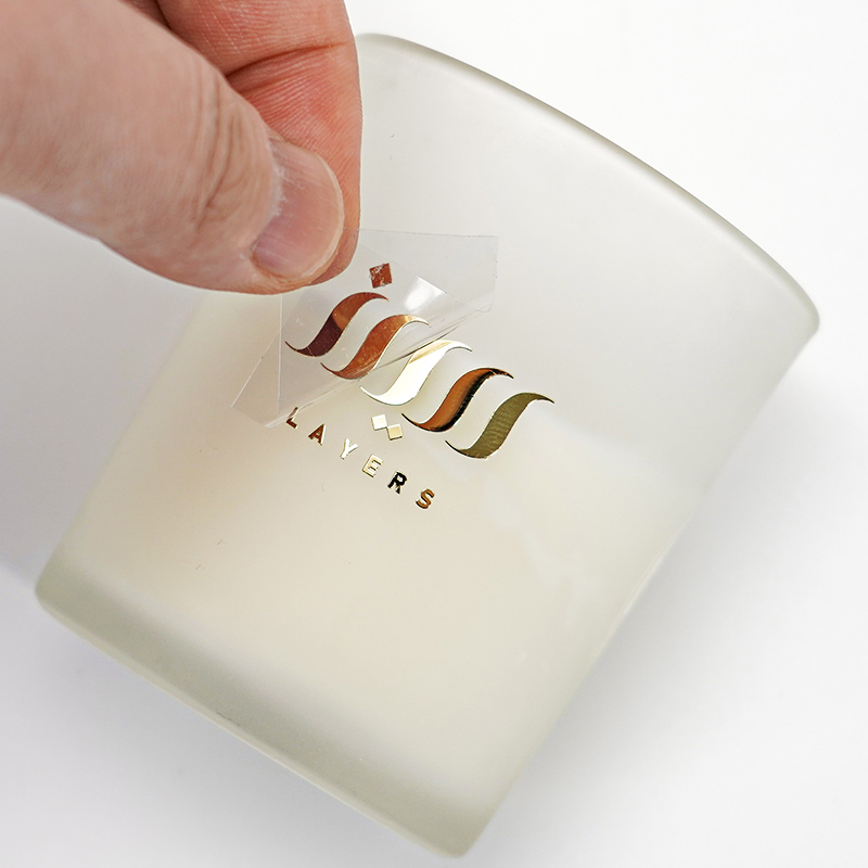 Custom Printed Candle Jar Labels UV Metal Hot Stamping Private Homemade Candle Labels