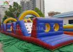 CE 12 *3 m Blue Outdoor Playground Sports Games Inflatable Obstacle Course For
