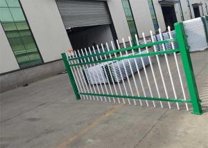 China Green Powder Coating Picket Top H3m Tubular Metal Fence wholesale