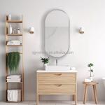 Double-Coated Clear Silver Glass Mirror for Bathroom Living Room Elegant