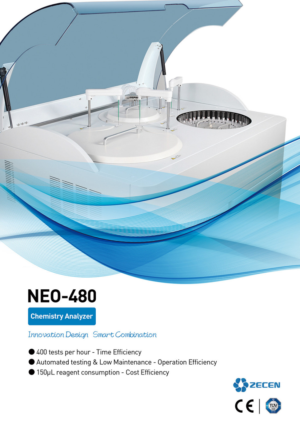 Clinical Bio Chemistry Analyzer 400T/H Fully Automated Laboratory NEO-480 In IVD